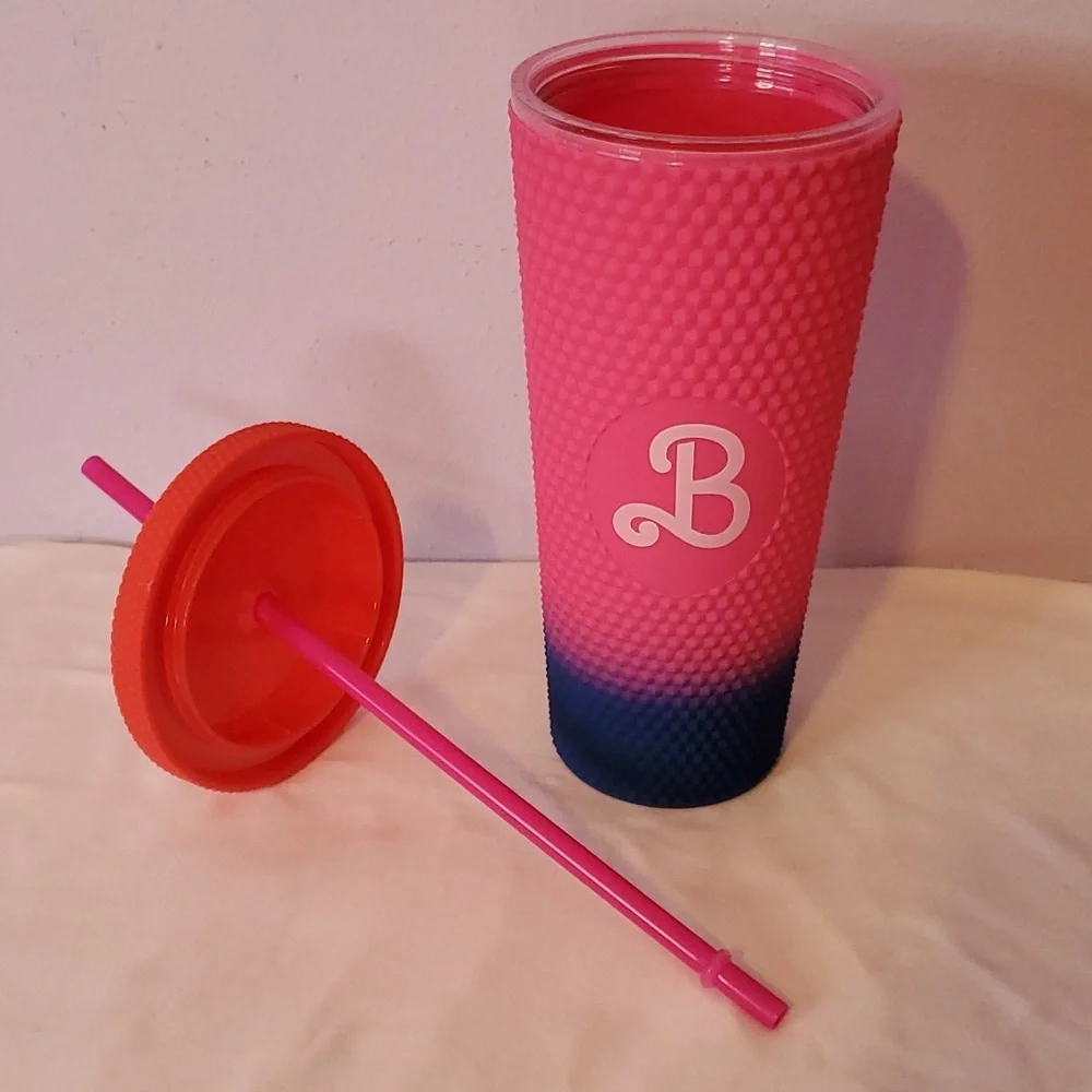 Multicolor Tumbler With Lid And Straw